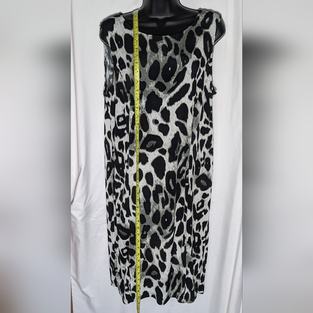 Women's Lennie for Nina Leonard Animal Print Sheath Dress | size XL - Picture 4 of 6